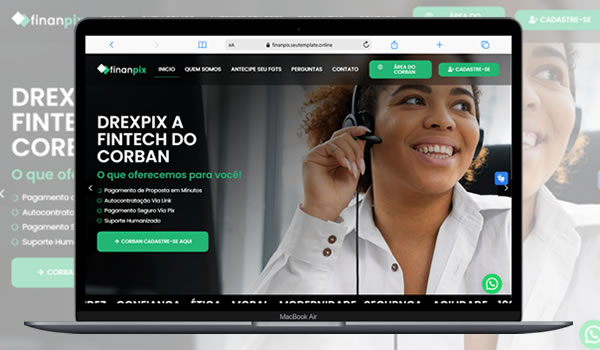 site pronto para financeira